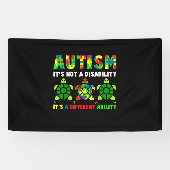 Autismus ist nicht eine Behinderung Autismus Bewus Banner (Horizontal)