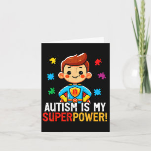 Autismus ist Superhelden-Superkraft ASD-Bewusstsei Karte