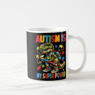 Autismus ist Superkraft Dino T Rex Puzzle Autismus Kaffeetasse