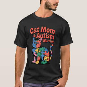 Autismus Katzenmutter Autismus Krieger Buntes Auti T-Shirt
