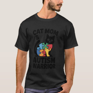 Autismus Katzenmutter Autismus Krieger Buntes Auti T-Shirt