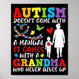 Autismus Kommt Nicht Mit Einer Anleitung Oma Gibt Poster