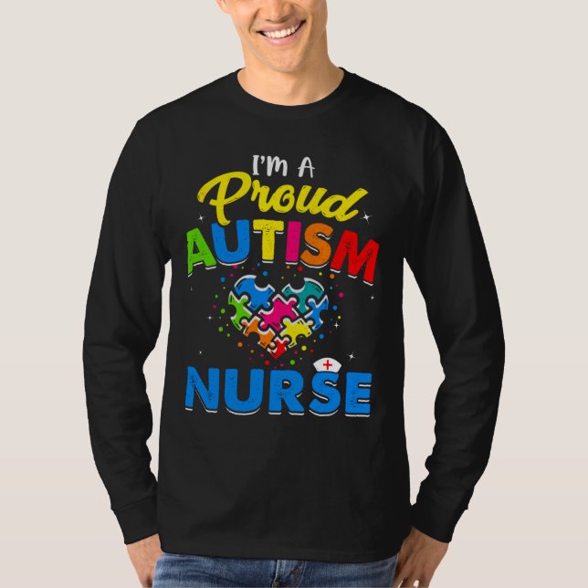 Autismus Krankenfürsorge Akzeptanz Unterstützung L T-Shirt (Vorderseite)