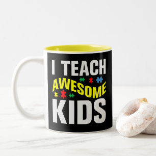 Autismus Lehrer I lehre Phantastische Kinder Zweifarbige Tasse
