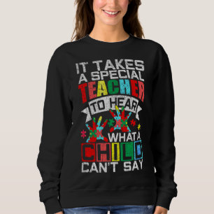 Autismus Lehrer Puzzle Piece Kindergrunge Frauen A Sweatshirt