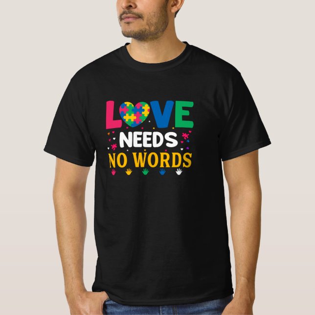 Autismus Liebe braucht keine Worte T-Shirt (Vorderseite)