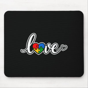 Autismus-Liebe-Puzzle-Herz-Bewusstsein Mousepad