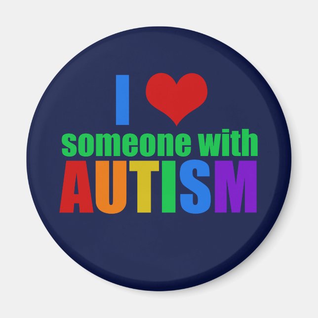 Autismus Liebe Regenbogenfamilie Unterstützung far Magnet (Vorne)