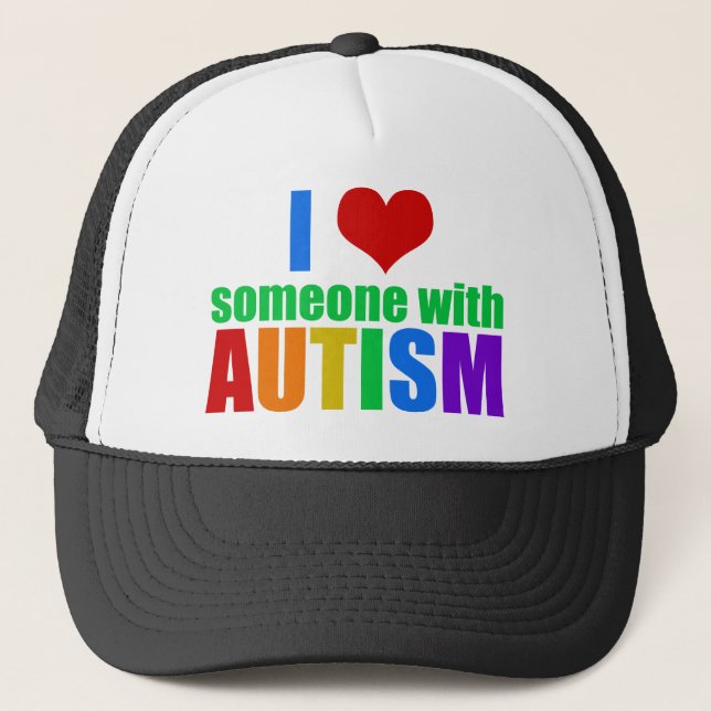 Autismus Liebe Regenbogenfamilie Unterstützung far Truckerkappe (Vorderseite)