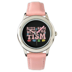 Autismus Lustiger Rizz Em Mit Dem Tism Meme Autist Armbanduhr