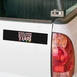 Autismus Lustiger Rizz Em With The Tism Meme Autis Autoaufkleber