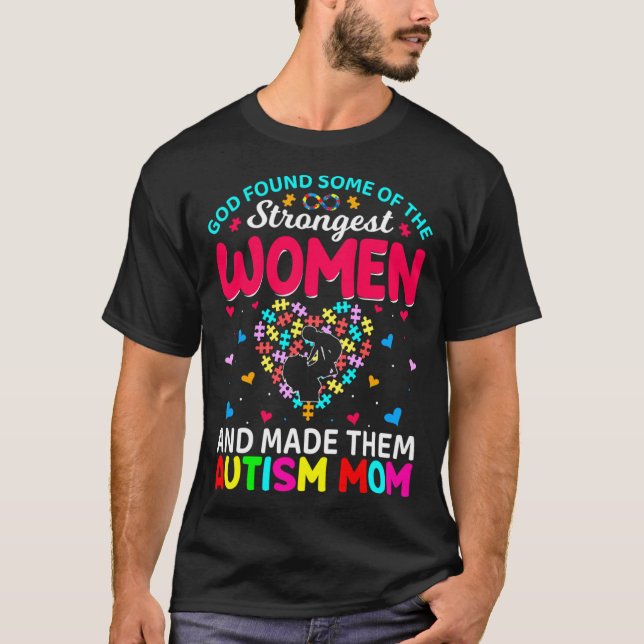 Autismus Mama Autismus Sensibilisierungskrieger Ma T-Shirt (Vorderseite)