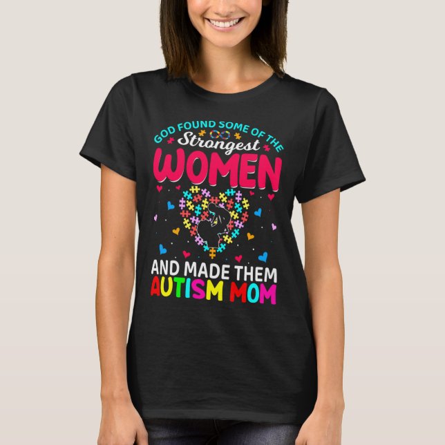 Autismus Mama Autismus Sensibilisierungskrieger Ma T-Shirt (Vorderseite)