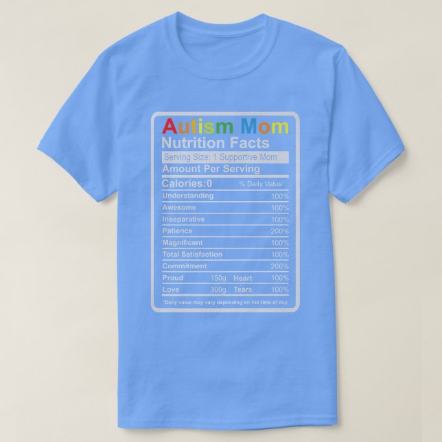 Autismus Mama Ernährung Fakten - ADHD Autismus Bew T-Shirt (Design vorne)