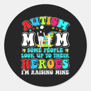 Autismus Mama Hero Mutter Sohn Autismus Auszeichnu Runder Aufkleber