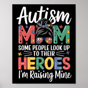 Autismus Mama Hero Puzzle Piece Design Autismus Poster