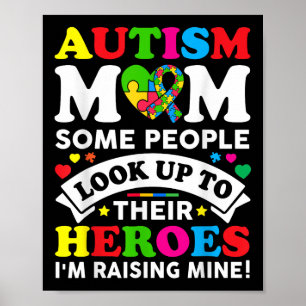 Autismus Mama Heroes Autismus Mama Bewusstsein Kid Poster