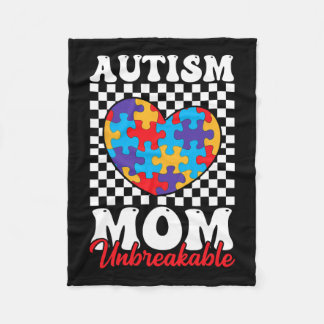 Autismus Mama Herz Puzzle Mutter Sohn Autismus Fleecedecke