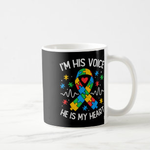 Autismus Mama Ich bin seine Stimme, er ist mein He Kaffeetasse