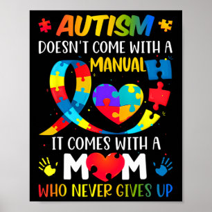 Autismus-Mama Kommt Nicht Mit Einem Handbuch Fraue Poster