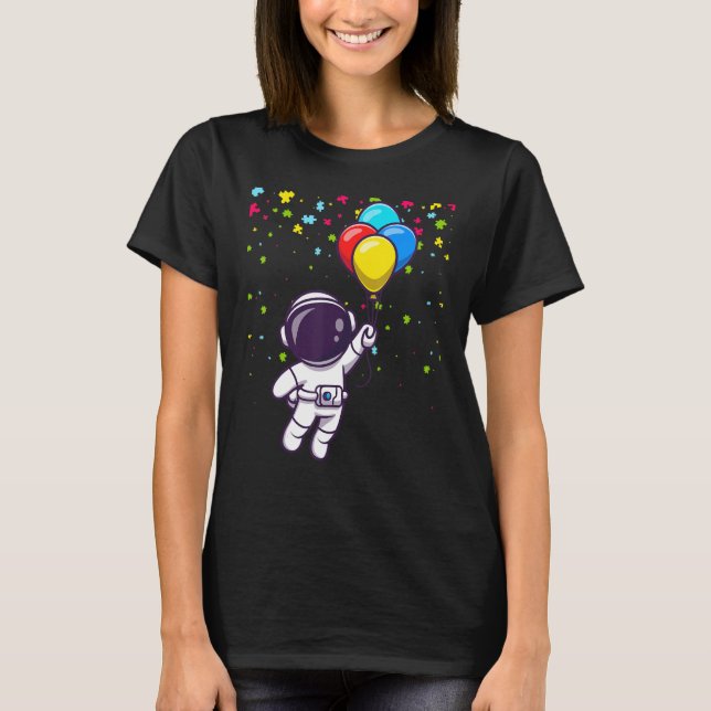 Autismus Mama Lehrer Jugend Kinder Astronaut Autis T-Shirt (Vorderseite)
