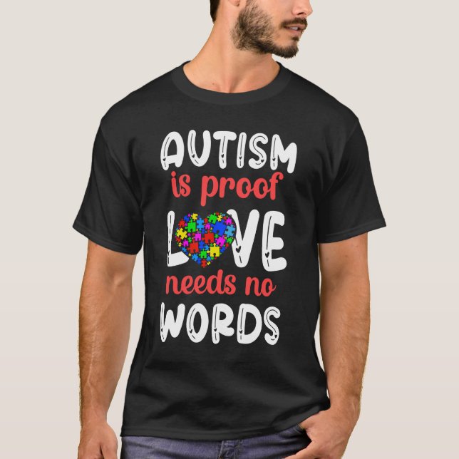 Autismus Mama Mutter Mama Autismus ist Beweis für  T-Shirt (Vorderseite)