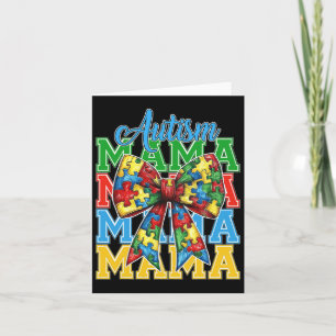 Autismus Mama Neuro Diverse Coquette Bow Mama Moth Karte