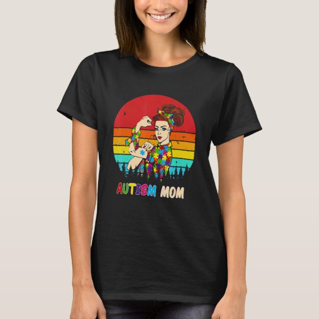 Autismus Mama Proud Mama Sensibilisierungsmonat Ma T-Shirt (Vorderseite)