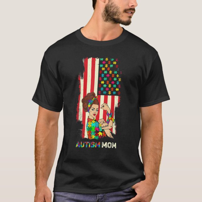 Autismus Mama Proud Mama Sensibilisierungsmonat Ma T-Shirt (Vorderseite)
