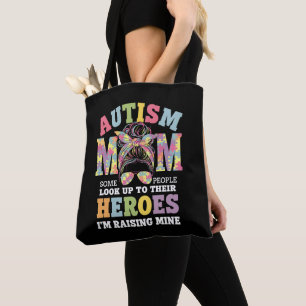 Autismus Mama Raising Hero Messy Bun Autistic Tasche