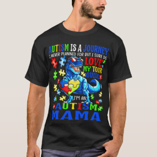 Autismus-Mama-Reise-Zitat Autismus-Bewusstsein Din T-Shirt
