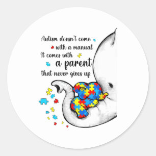 Autismus Mama Shirt Autismus Shirts Mama Runder Aufkleber