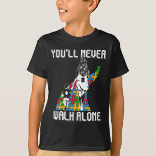 Autismus-Mama Sie werden niemals allein laufen Aut T-Shirt