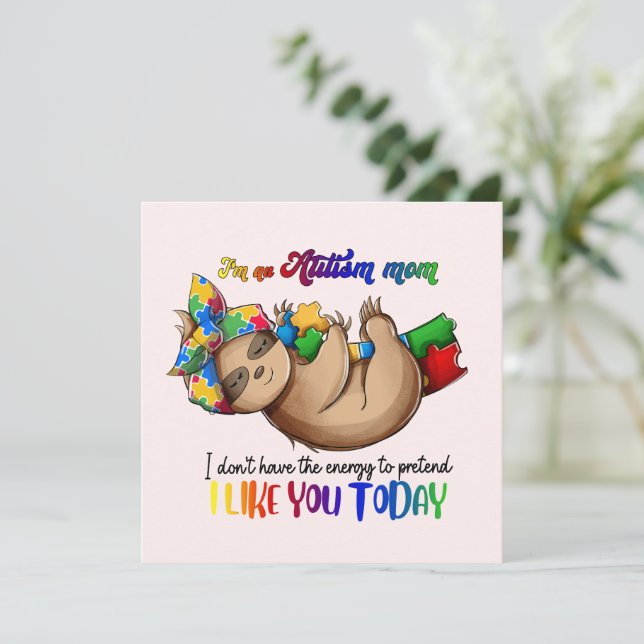 Autismus-Mama - Sloth (Stehend Vorderseite)