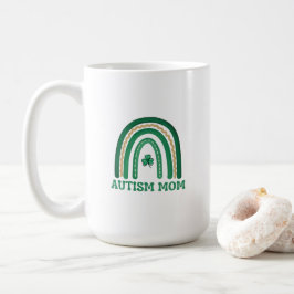 Autismus Mama St. Patrick's Day Tasse, 15 oz Kaffeetasse