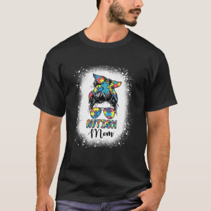 Autismus-Mama unordentlicher Dutt Autistisch Autis T-Shirt