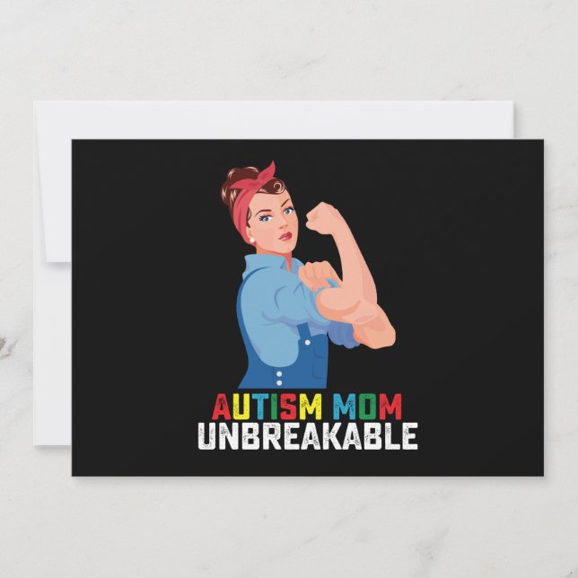 Autismus-Mama Unzerbrechlich Proud Autistic Family Einladung (Vorderseite)