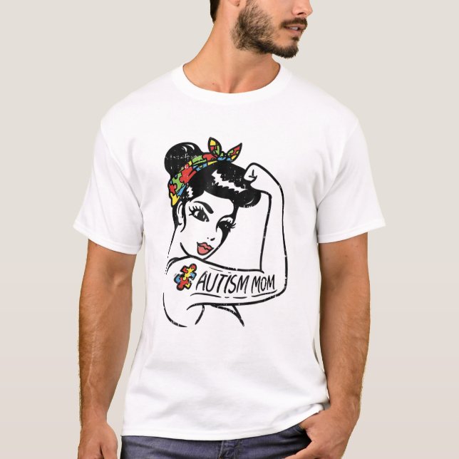 Autismus Mama Unzerbrechliche Autismus Bewusstsein T-Shirt (Vorderseite)