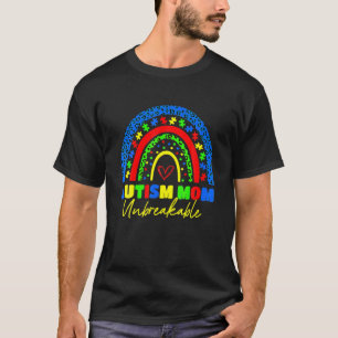 Autismus Mama Unzerbrechliche Regenbogen Leopard F T-Shirt