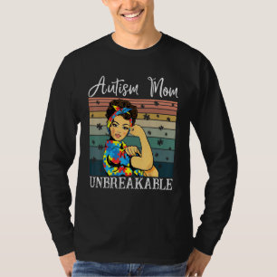 Autismus Mama Unzerbrechliche starke Mädchen T Shi T-Shirt