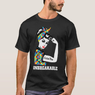 Autismus-Mama Unzerbrechliches Autismus-Bewusstsei T-Shirt