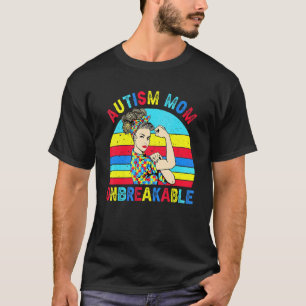 Autismus-Mama Unzerbrechliches Puzzle Autismus Mut T-Shirt