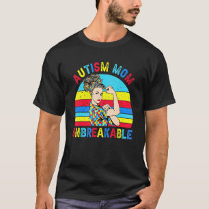 Autismus-Mama Unzerbrechliches Puzzle Autismus Mut T-Shirt