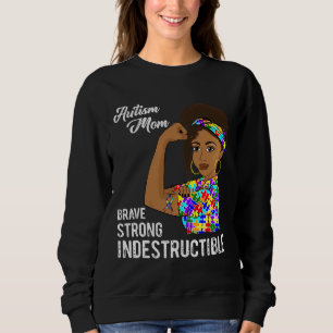 Autismus Mama unzerstörbar Autistisches Puzzle Ban Sweatshirt