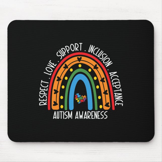 Autismus Männer respektieren Liebe Unterstützung A Mousepad (Vorne)