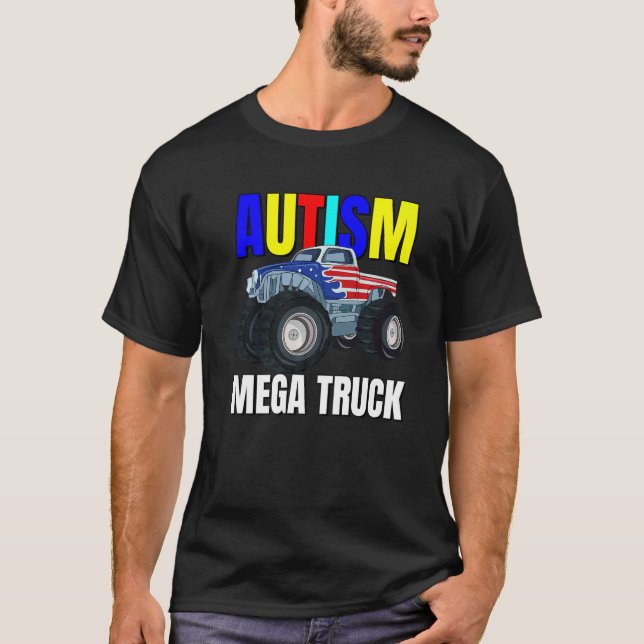Autismus-Mega-Lkw T-Shirt (Vorderseite)