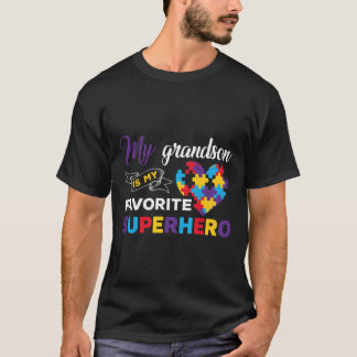 Autismus - Mein Enkel ist mein Lieblings-Superheld T-Shirt