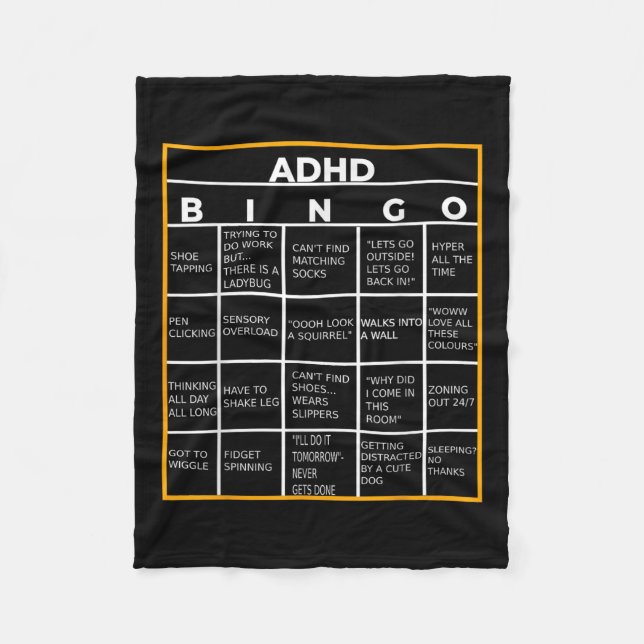 Autismus Mental Health Awareness Day Adhd Bingo Fu Fleecedecke (Vorderseite)