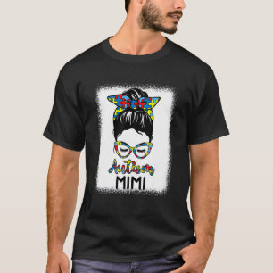 Autismus Mimi Unordentlicher Knoten Gebleichtes Au T-Shirt