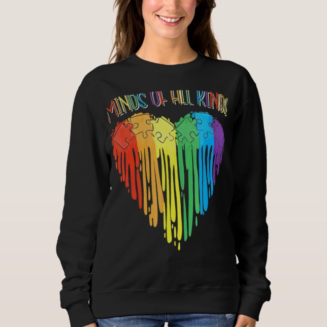 Autismus-Minds aller Art verkörpern die Neurovielf Sweatshirt (Vorderseite)